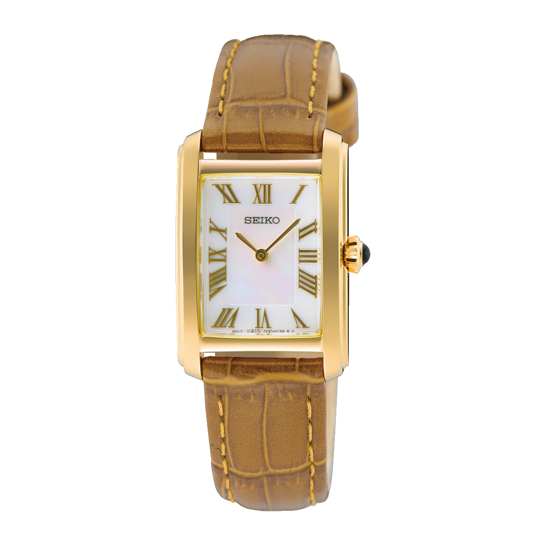 Seiko SWR100P1 Damen Armbanduhr Classic Weiß • Eckiges Edelstahlgehäuse • Quarzwerk 5 ATM