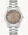 Bulova Herrenuhr mit beigem Zifferblatt, silbernem Edelstahlarmband und Datumsanzeige