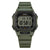 Casio Herrenuhr mit digitalem Display, grünem Armband und Taste „LIGHT“