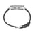 Herrarmbandsur med stålboett och svart läderarmband, baksida