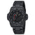 Schwarze Luminox Armbanduhr im schrägen Blick, schwarzes Zifferblatt und Leuchtindizes