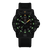Luminox-klocka med självlysande markörer, svart urtavla och svart gummiarmband