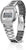 CASIO-klocka med armband i rostfritt stål, boett med knappar och stor digital display