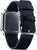 Casio retroklocka med mörkblått läderarmband, silverfärgad boett och LCD