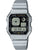 Casio Vintage A130WE-1AEF herrarmbandsur med silverfärgat metallband och svart digital display