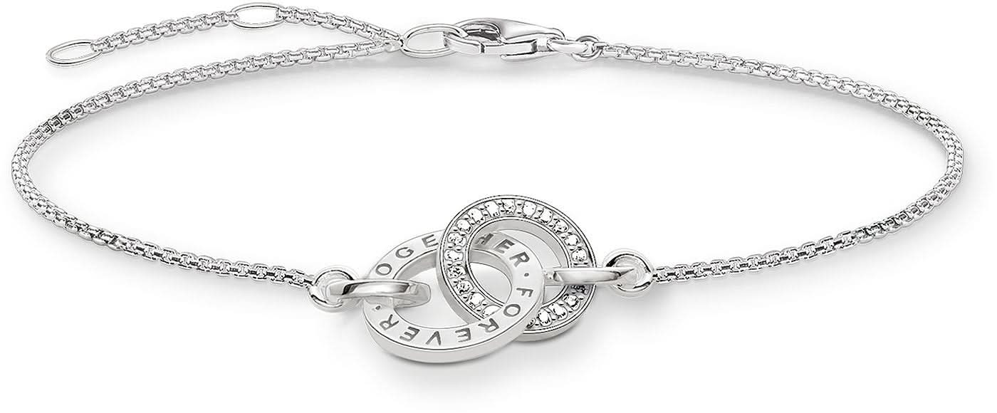 Armband i 925 sterling silver med fin länkkedja och två runda berlocker