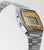 Casio Vintage digital klocka sned: silverfärgat metallarmband, orange LCD
