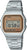 Casio Vintage digital klocka: silverfärgat metallarmband, orange LCD