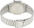 Casio Vintage-klocka baksida med silverfärgat rostfritt stålarmband och rund boett