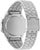 Casio Vintage-klocka med silverfärgat armband i rostfritt stål, bakvy av det runda höljet.