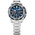 Festina Chrono Bike herrklocka, silverfärgat armband, blå urtavla med kronografvisning