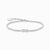 Tennisarmband i silverfärg med infinity-berlock och vita zirkoniastenar