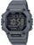 Casio digital herrklocka med mörkgrått hölje och silikonarmband.