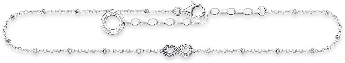 Fotkedja i 925 sterlingsilver med infinity-berlock och prickar