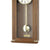 Wanduhr im Nussbaum-Holzgehäuse mit Mineralglas und goldenem Pendel