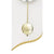 Wanduhr mit Messinggehäuse und goldenem Pendel, weißes Zifferblatt, Glasabdeckung