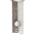 Pendelwanduhr mit rundem silbernem Pendelknopf und grauem Steindesign