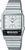 Casio Vintage-klocka med silverfärgat metallband, rektangulär urtavla och digital display