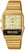 Casio-klocka med guldfärgat metallarmband, analog urtavla och digital display