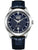 Herrenuhr mit blauem Zifferblatt, Lederarmband und Eco-Drive-Logo