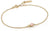 Guldpläterat armband med liten kulberlock och rosa pärldetalj