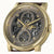 Ingersoll Automatik-Armbanduhr, Nahansicht Skelettwerk, goldenes Gehäuse, Mineralglas