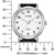 Herrarmbandsur med vit urtavla, svarta siffror och svart läderarmband