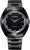 Herrklocka: svart urtavla, silverfärgade index, Eco-Drive, svart metallarmband