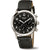 Boccia Herren-Armbanduhr mit schwarzem Zifferblatt, Chronograph, Lederband
