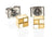 BOCCIA 0518-04 smycke med fyrkantiga framsidor, silver- och guldfärgad.