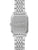 Bulova Armbanduhr, rechteckiger Gehäuseboden mit Saphirglas und Edelstahlarmband