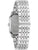 Bulova Armbanduhr mit Saphirglas-Angabe auf dem Gehäuseboden und Edelstahlarmband