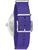 Bulova Herrenarmbanduhr Rückansicht: violettes Stoffarmband, silberne Dornschließe