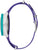 Bulova Herrenarmbanduhr seitlich: weißes Gehäuse, violettes Stoffarmband