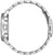 Herrarmbandsur med metallarmband; sidovy med boett och knappar