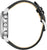 Citizen herrklocka med svart läderarmband och silverfärgat hölje på sidan