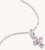 Halsband med silverkors och rosa zirkonia