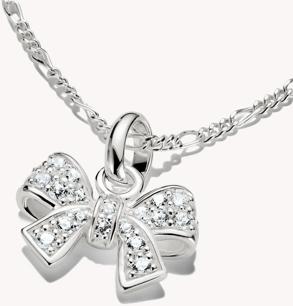 Rosett-charm i sterlingsilver med gnistrande zirkoniastenar och hängögla
