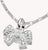 Rosett-charm i sterlingsilver med gnistrande zirkoniastenar och hängögla