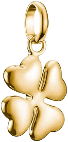 Thomas Sabo Charm-hänge med 3D lyckoklöver, guldfärgad förgylld