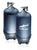 CHRIS BENZ Gasflaskor med Shark Proof-tryck, blåskimrande finish
