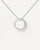 "Halsband i 925 sterling silver med runt hänge och litet öglefäste upptill"