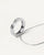 Halsband i 925 sterling silver med platt, ringformad berlock och zirkoniainfattning