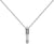 Halsband i 925 sterling silver med avlångt hänge och stendetaljer