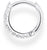 Kreol i 925 sterlingsilver med stenar längs ringen, synlig låsdetalj