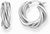 Silverfärgade creoler med en snirklig, glänsande räfflad look, Thomas Sabo