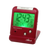 Atlanta Funk-väckarklocka med display, rött hölje med grön digital display