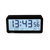 Digital radiostyrd väckarklocka i svart med blå LED-display och radiostyrning