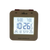 Funkwecker i mörkbrunt med LCD-display och temperaturvisning