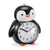 Pinguinväckarklocka med analog urtavla, svartvit boett och röda visare
